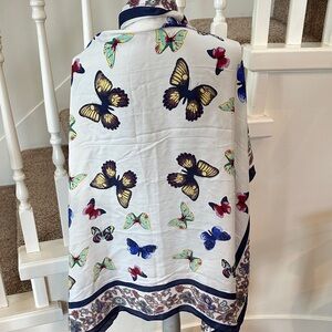 Butterfly silk scarf